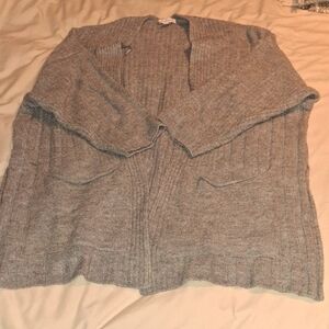TopShop Long Gray Grannie Cardigan